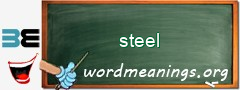 WordMeaning blackboard for steel
